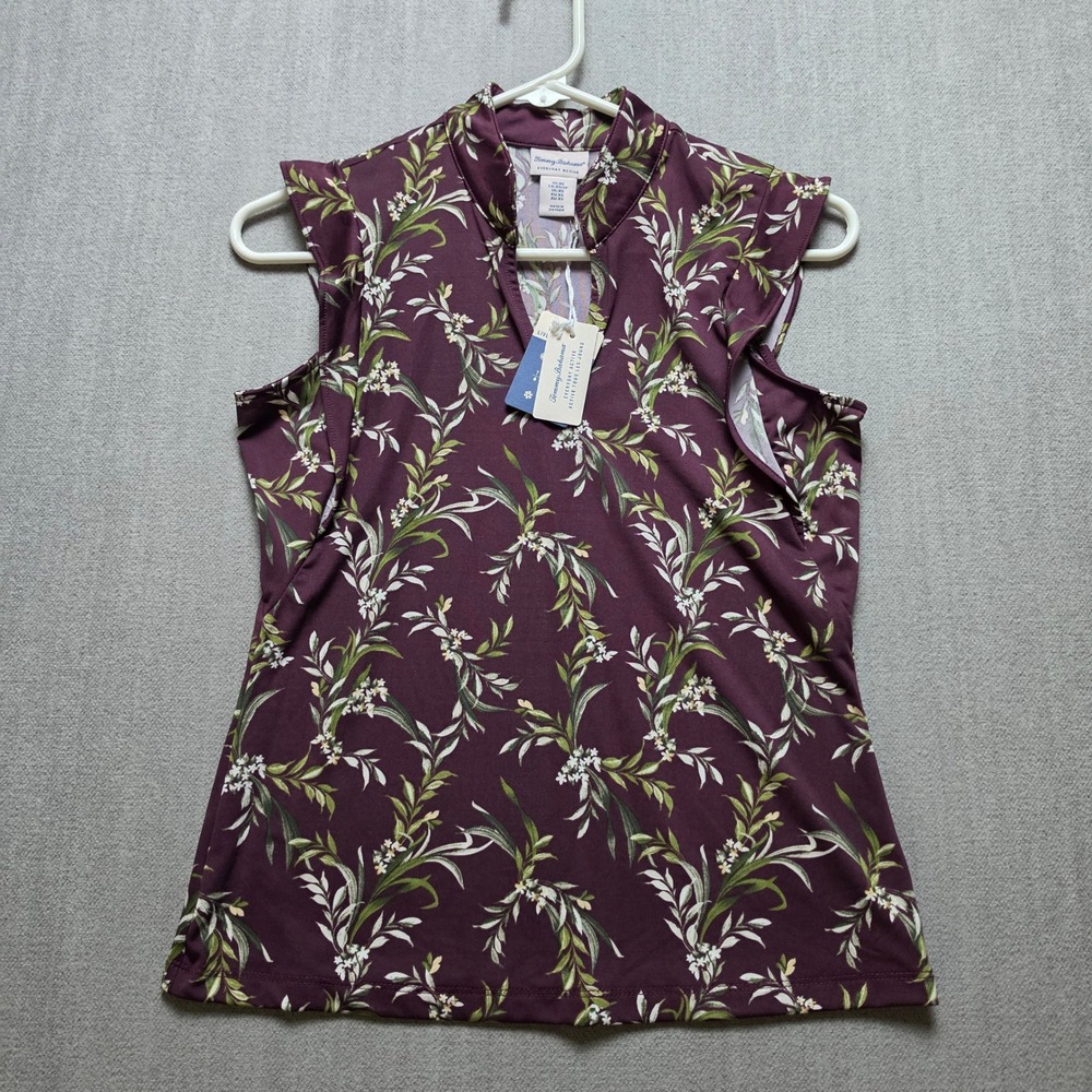 Tommy Bahama Skort Set Women XS Plum Floral Activewear Sleeveless Top Skirt NEW